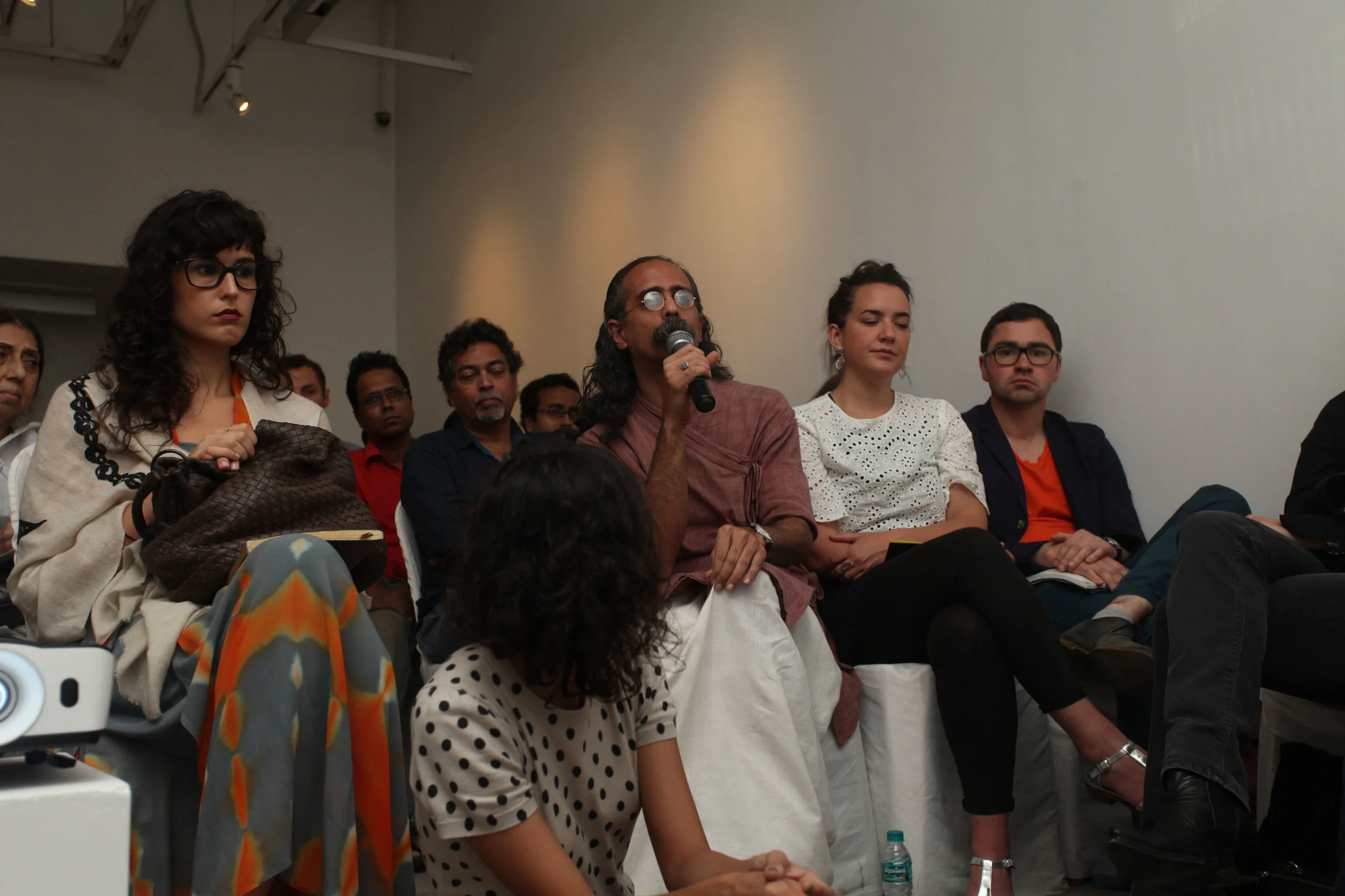 Noelle Kadar, Ashish Avikunthak, Aisling Maeve, Matt Packer at ECH, 2015. Courtesy of Experimenter Gallery.