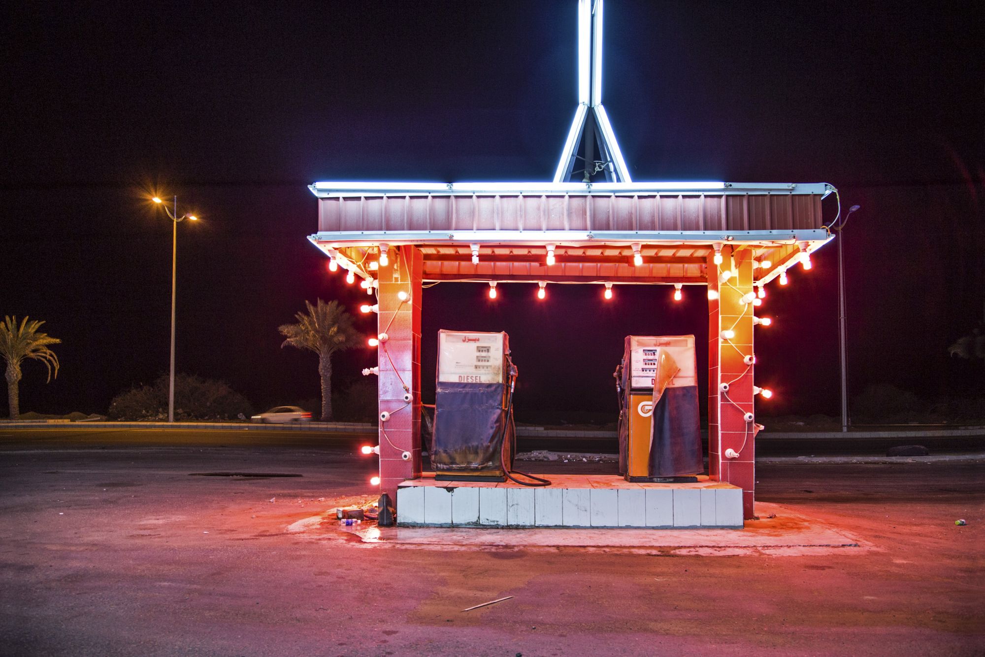  Ahmed Mater (Saudi, born 1979). Gas Station Leadlight, 2013. C-print, 60 x 90 in. (152.4 x 228.6 cm). Courtesy of the artist and GALLERIA CONTINUA, San Gimignano / Beijing / Les Moulins / Habana. © Ahmed Mater 