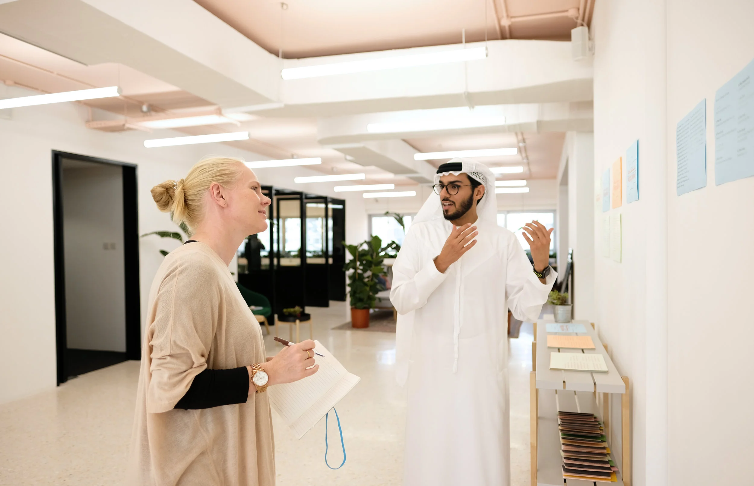 Salem Al Qassimi gives me a tour of Fikra Campus. Image courtesy of Fikra Design Studio