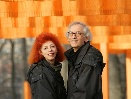 New York City, 2005. Christo and Jeanne-Claude at The Gates. Photo: Wolfgang Volz © 2005 Christo