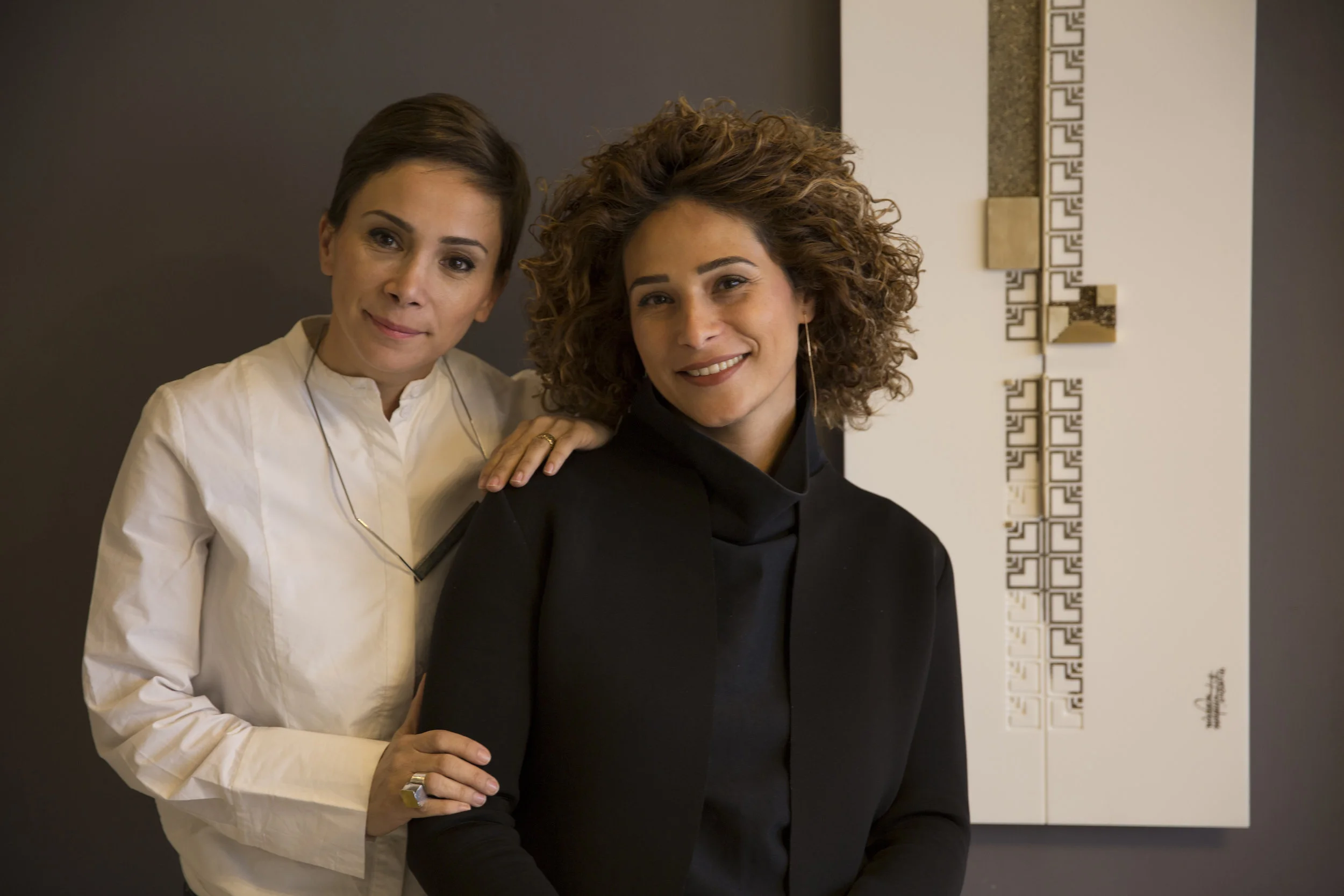 (L-R) Nisreen and Nermeen Abudail, the sister duo who make up naqsh collective have been nominated for the fifth edition of the Jameel Prize. Image courtesy of the artists.