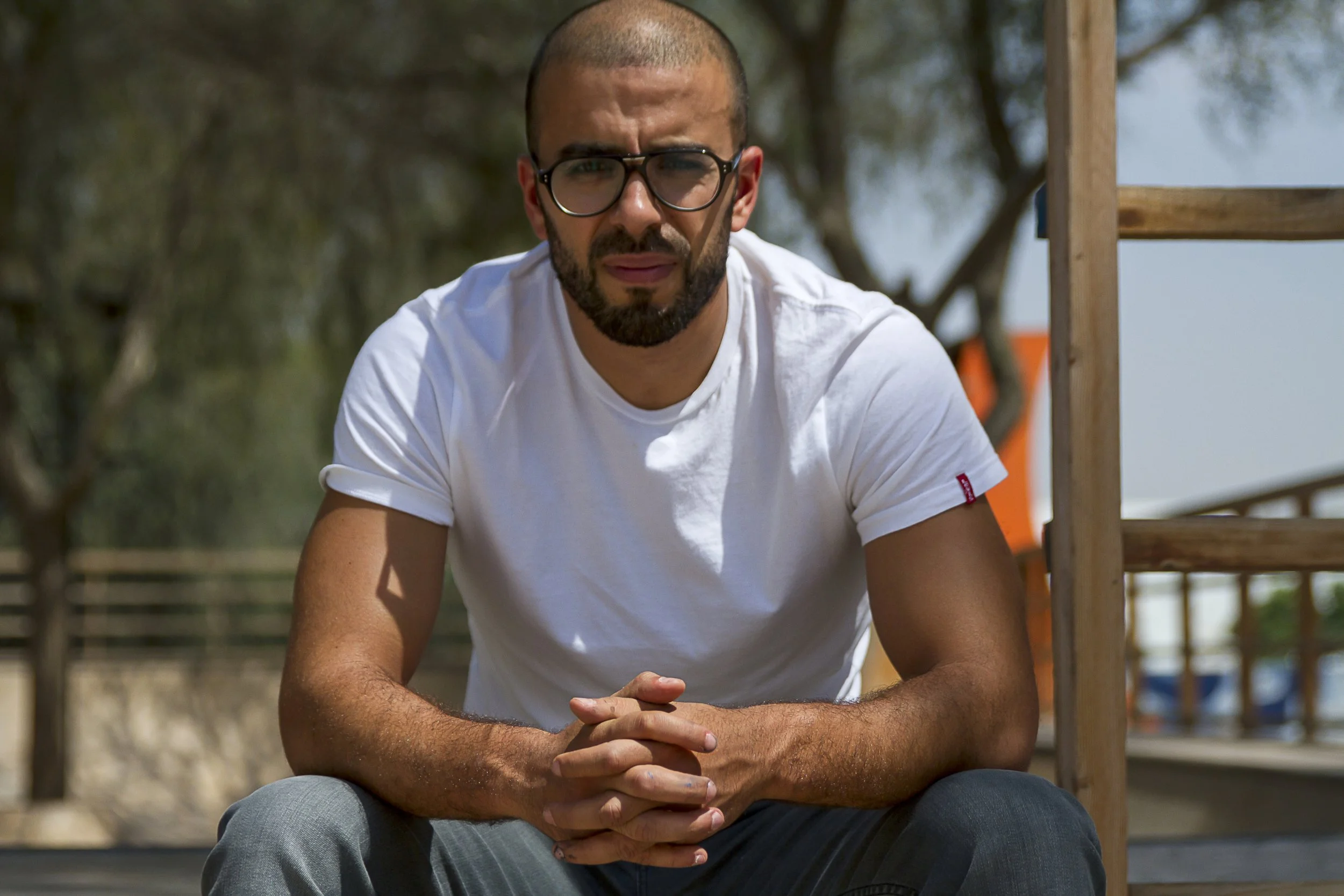 eL Seed shunned his Arab roots as a young French man, but later in life discovered the beauty of the Arabic script. Courtesy: eL Seed studio.