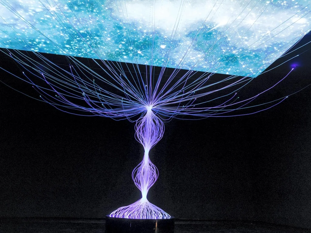 Room of Mysteries’ video installation by Sami Yusuf and Nujoom Al Ghanem. Antonie Robertson / The National.