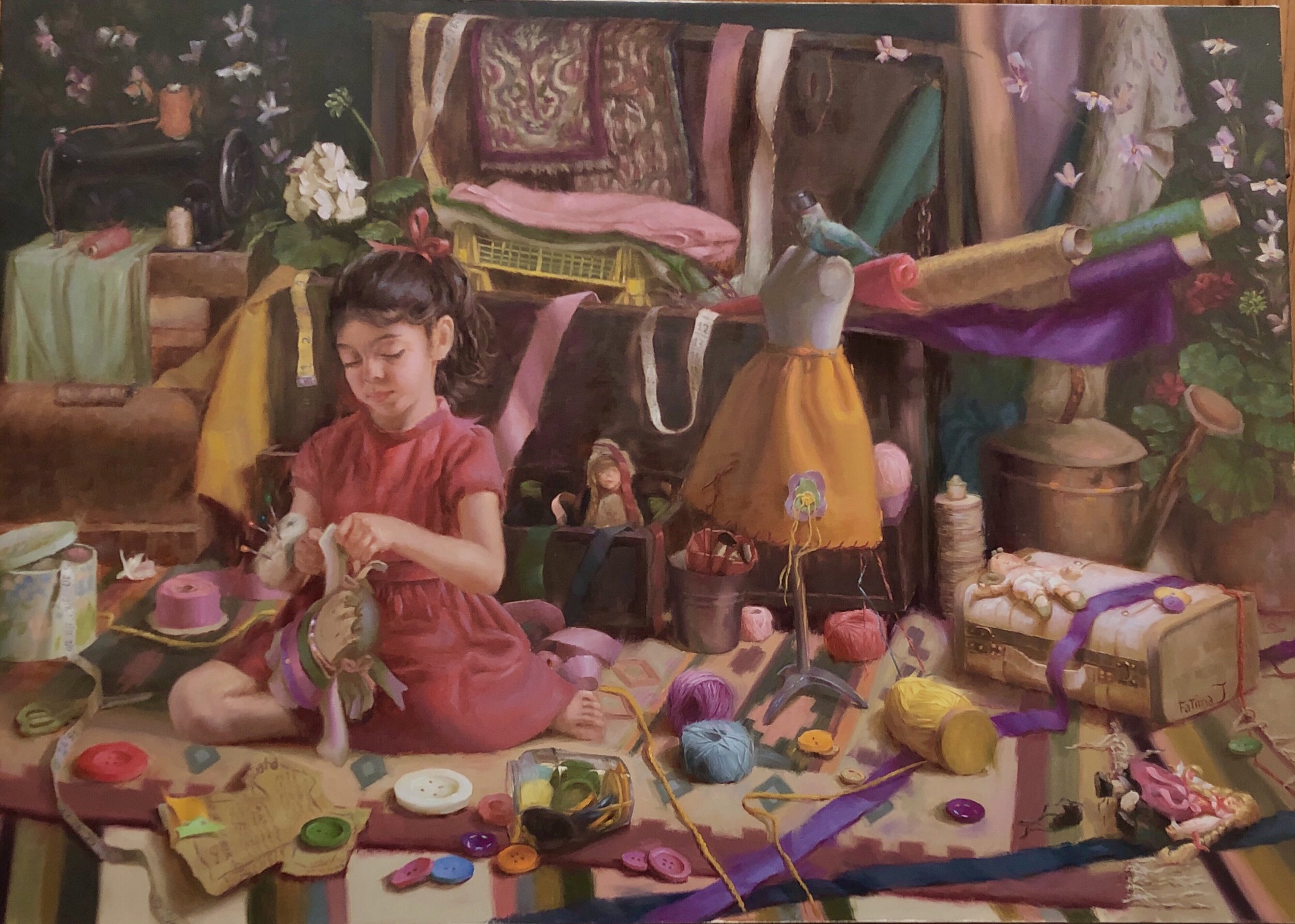Enchanted, the painting by Fatima Atallah. Courtesy Fatima Atallah.