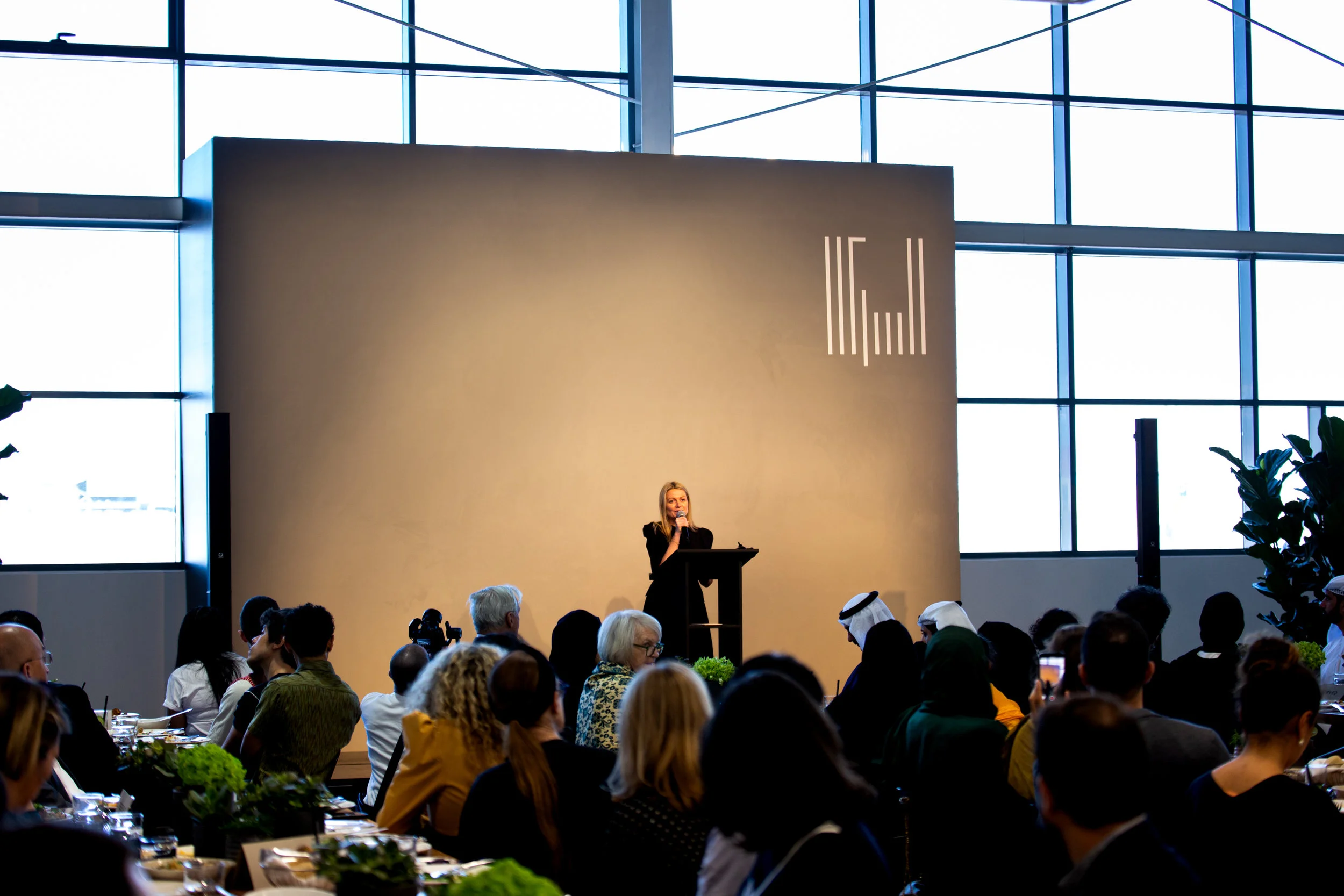 Vilma Jurkute at the Alserkal Arts Foundation announcement. Photo credit Tara Atkinson.
