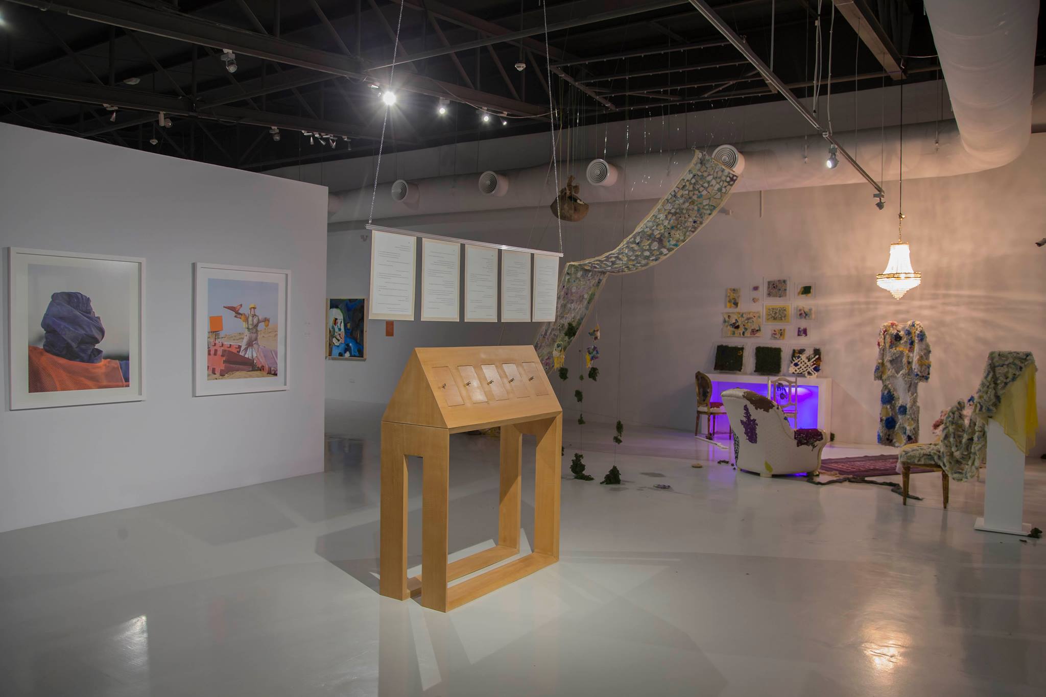 Installation image of Tashweesh at Maraya Art Centre. Image courtesy of Maraya.