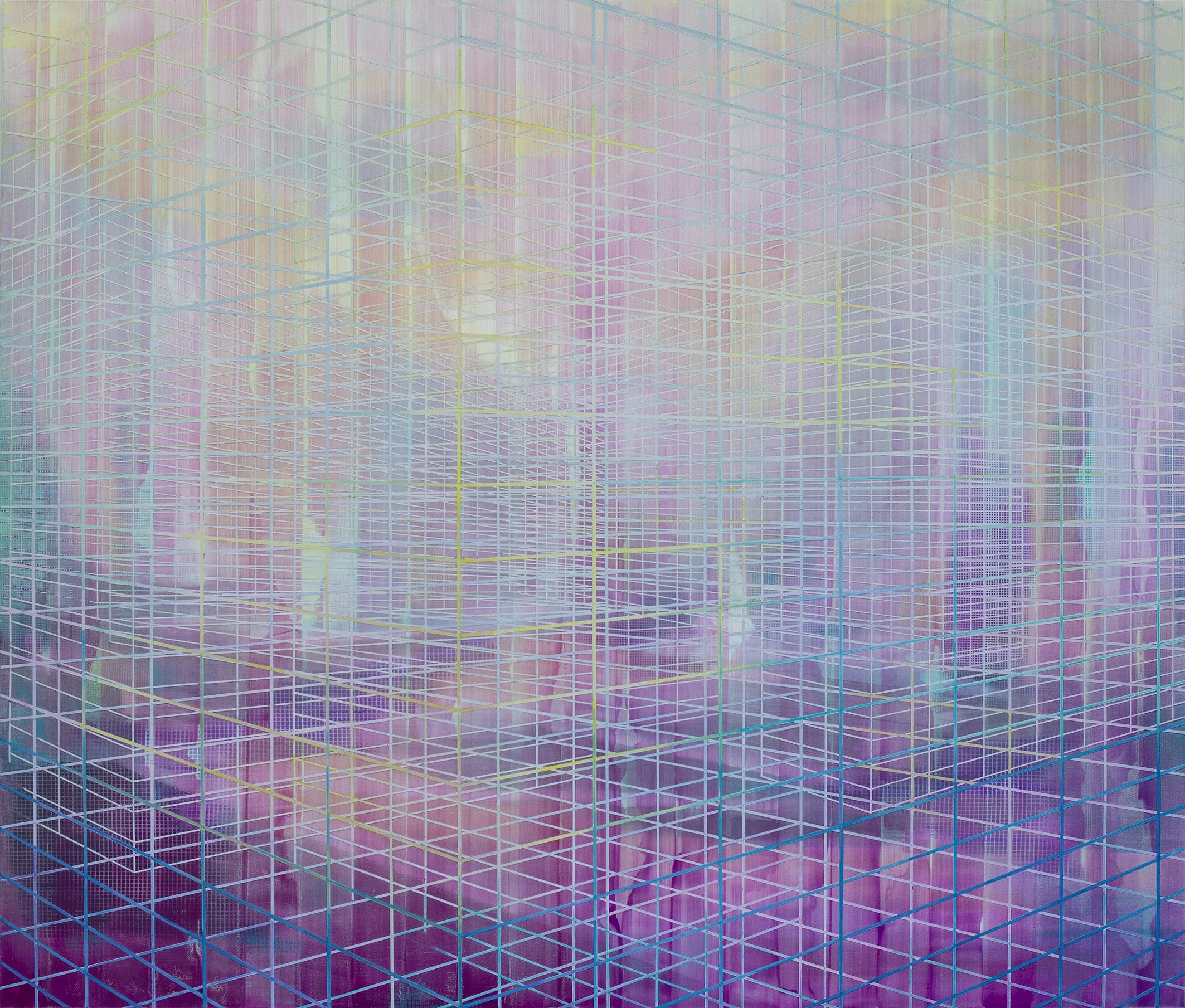 Driss Ouadahi Ethereal, 2019 , Oil on canvas, 170 x 200 cm. Courtesy of the artist and Lawrie Shabibi.