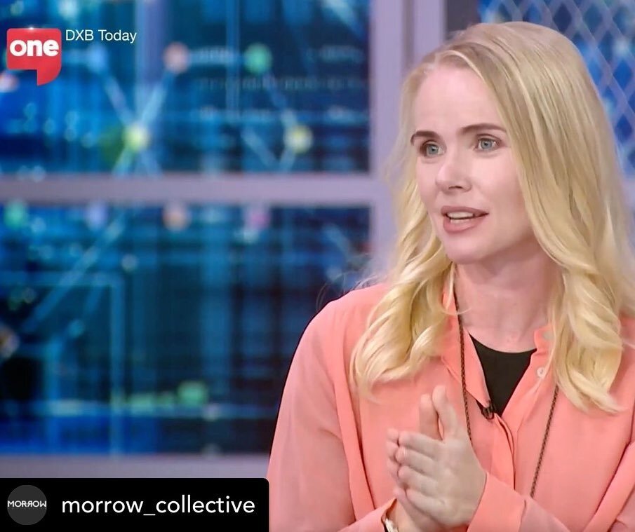 Here I am, talking about my role as curator of @morrow_collective - NFT fine art, royalties, blockchain, and our mission at MORROW to bring artist, collectors and enthusiasts into the space with DXB Today, on @dubaionetv 

#NFTs
#nftart
#art 
#dubai
