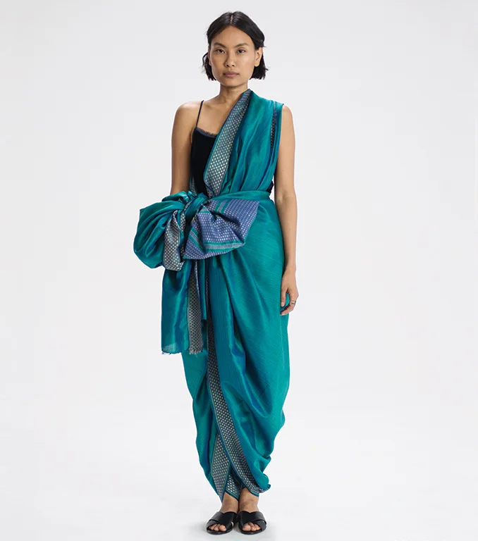 Bhootheyara sari drape from Karnataka