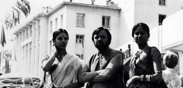 Shabana Azmi, Shyam Benegal and Smita Patil in Cannes, 1976