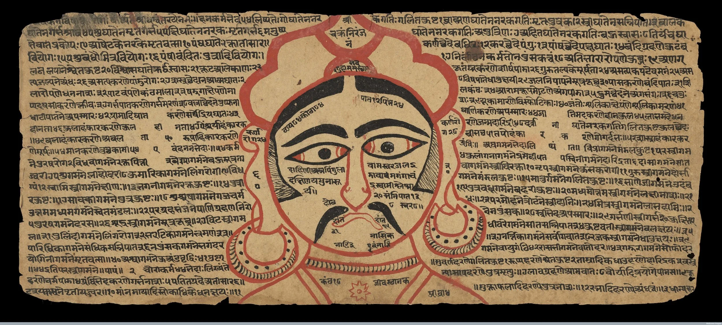 Sanskrit manuscript from the karma vipāka genre, meaning ‘the ripening of karma’, 1469