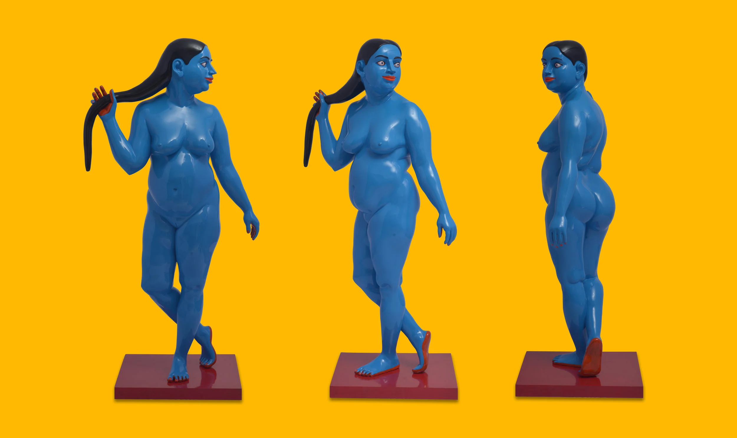 Ravinder Reddy’s ‘Standing Radha in Blue’ (India Art Fair)