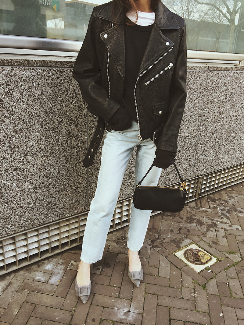 Leather Biker Jacket — MODEDAMOUR