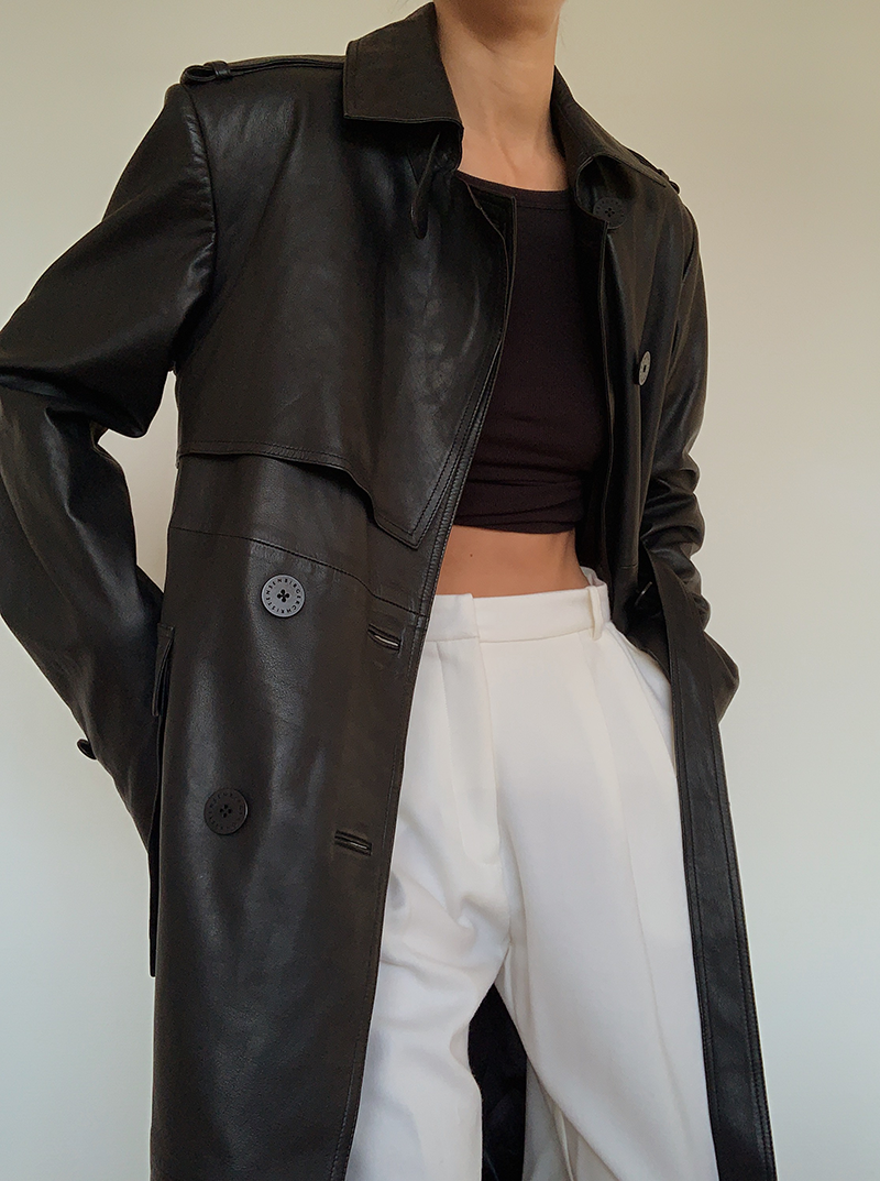The Leather Trench — MODEDAMOUR