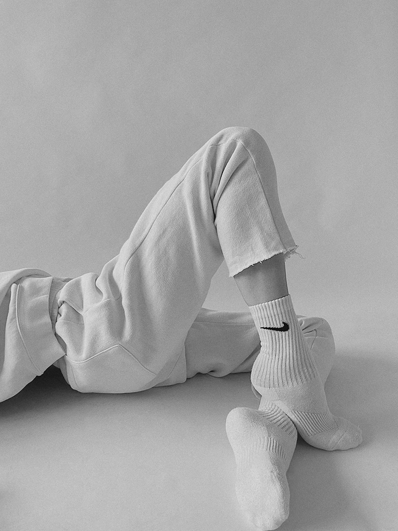 white nike socks over leggings