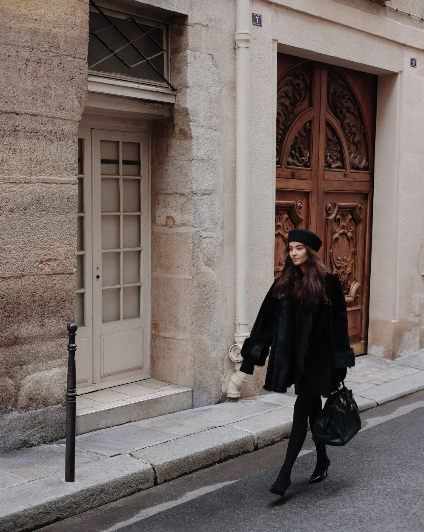 Shearling for cold weather.