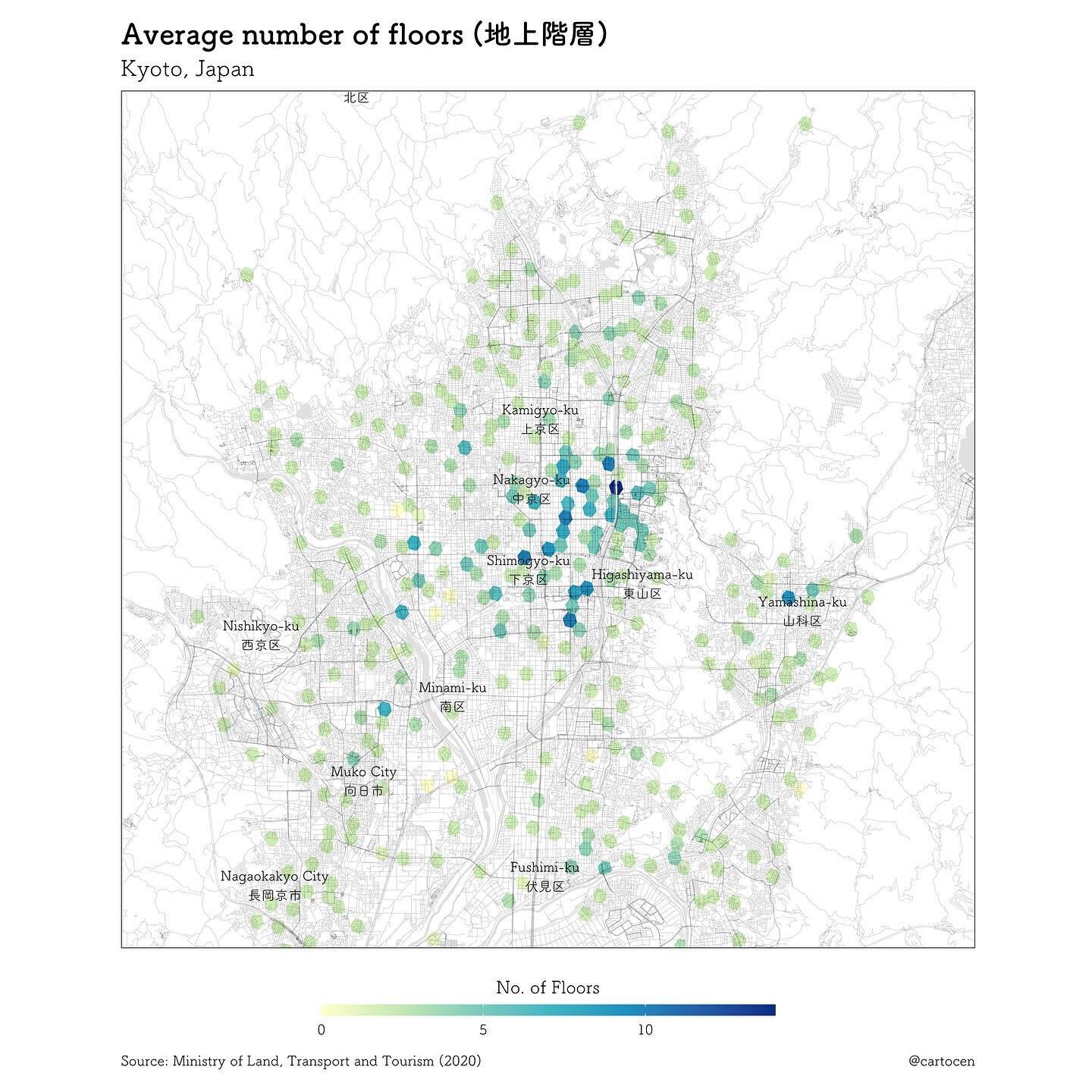 Average number of floors in Kyoto, Japan

The hexes are constructed from Uber h3&rsquo;s library before laying out the components on R
.
.
.
.
.
#mapper #map #maps #datamaps #data #datavisualization #dataviz #japan #日本 #地図 #都道府県 #stats #publicdata #d