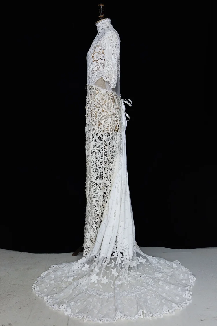 David's Bridal Lace Strapless Wedding Dresses White Victorian Battenburg  Lace Wedding Fan - New Bridal Party Supply By Creative Linens Wedding Lace  Fan