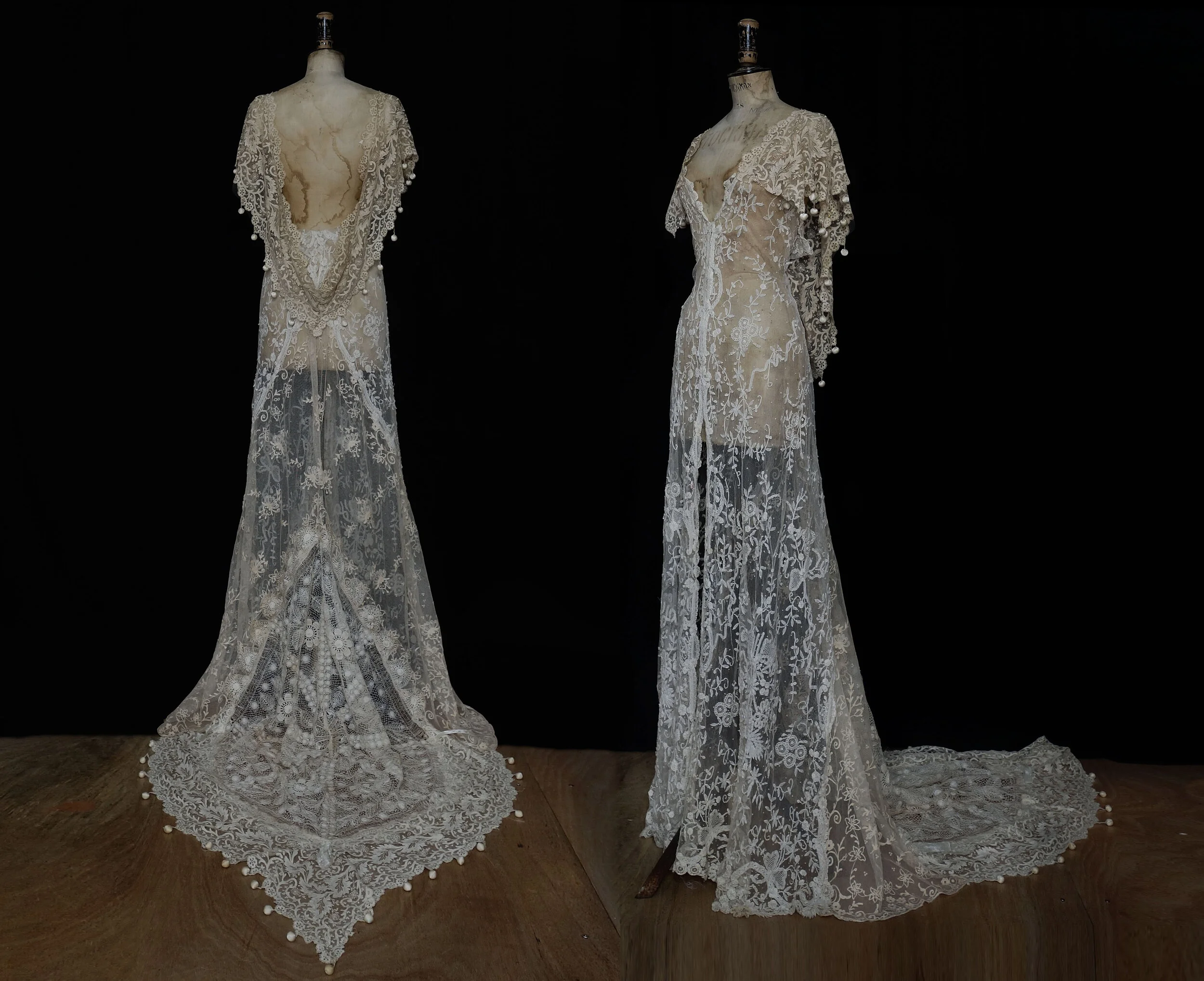 antique lace wedding dress