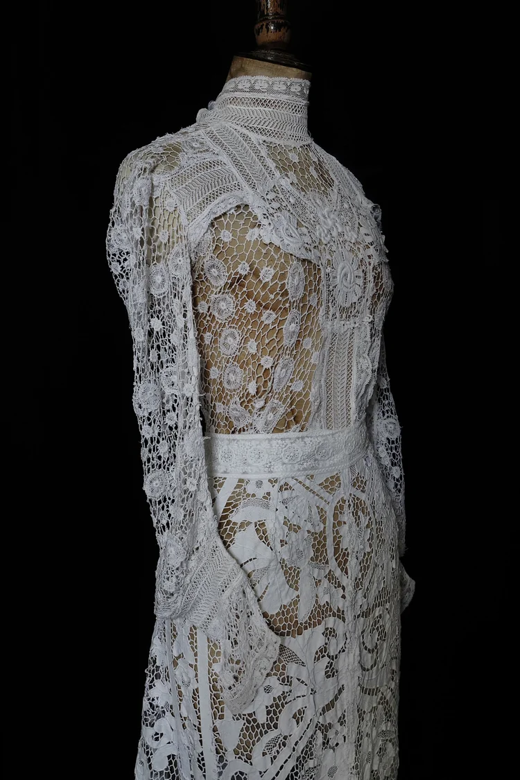 High Necked, Heavy Lace Gown jane bourvis High Necked, Heavy Lace Gown jane bourvis
