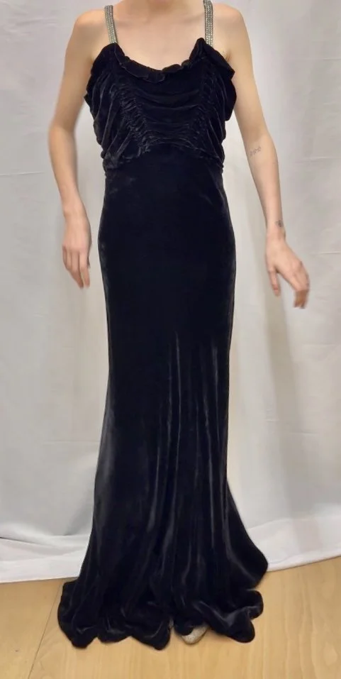 black 1930s dress 1930s Bias Gown - Museum Floral main image 1