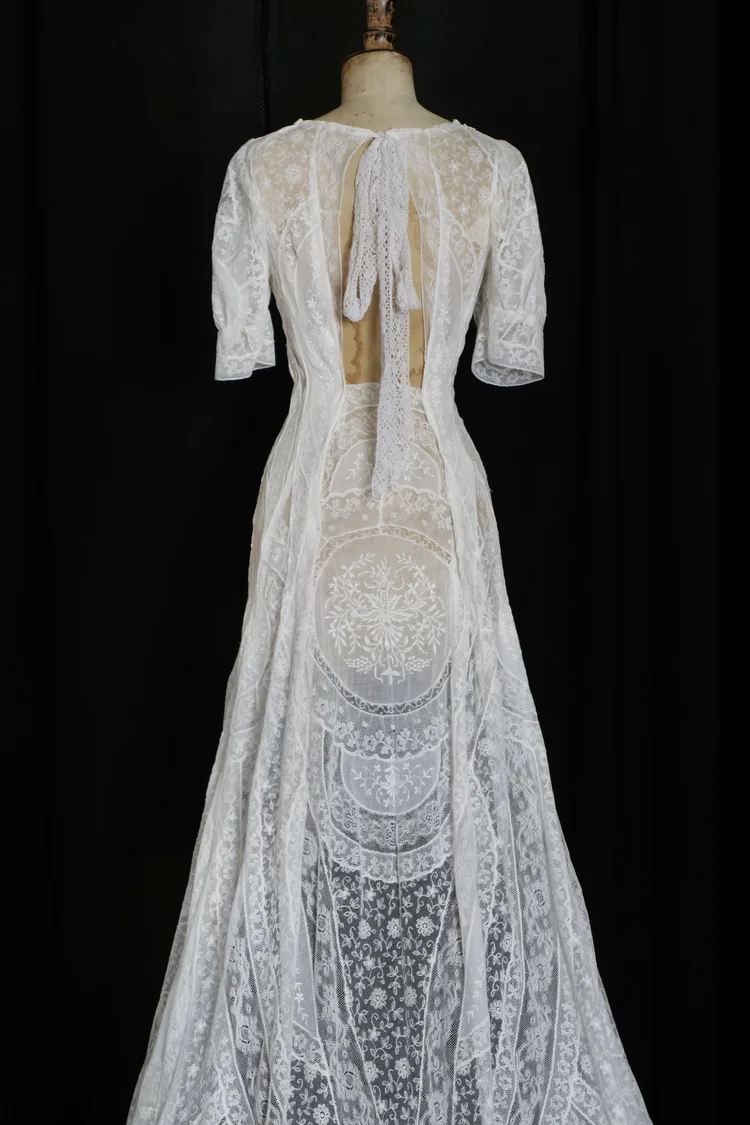 Open Backed, Normandy Lace Gown  jane bourvis