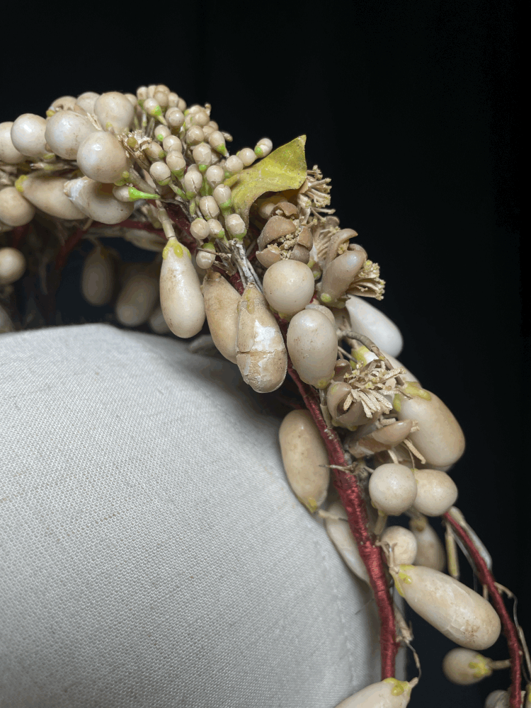 Antique Victorian Wax Orange Blossom Head Piece — jane bourvis