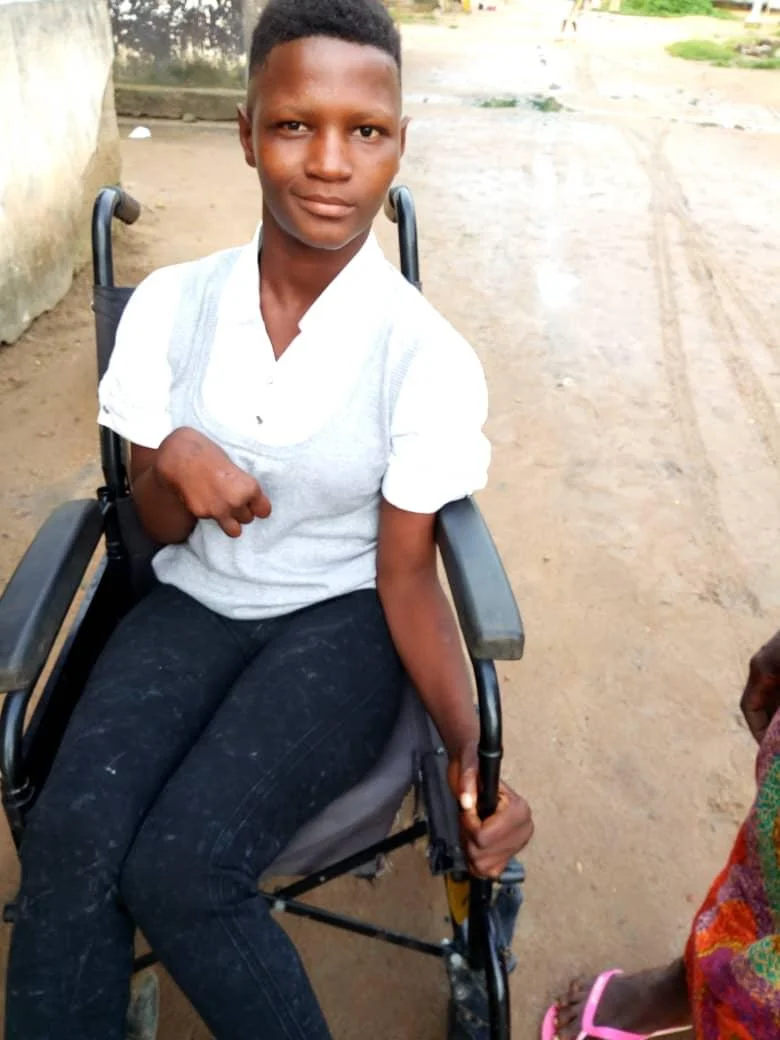 October 2018, Sarah is wearing a smile every day after being able to attend school.
