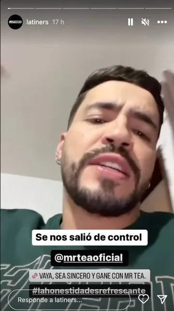 Historia de Latiners invitando a confesarse con @mrteaoficial