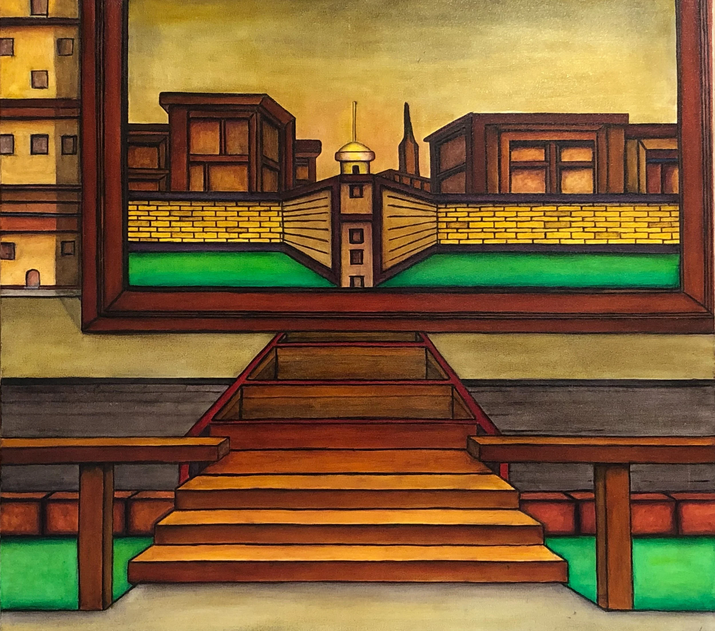 Frame Within: Oil on canvas