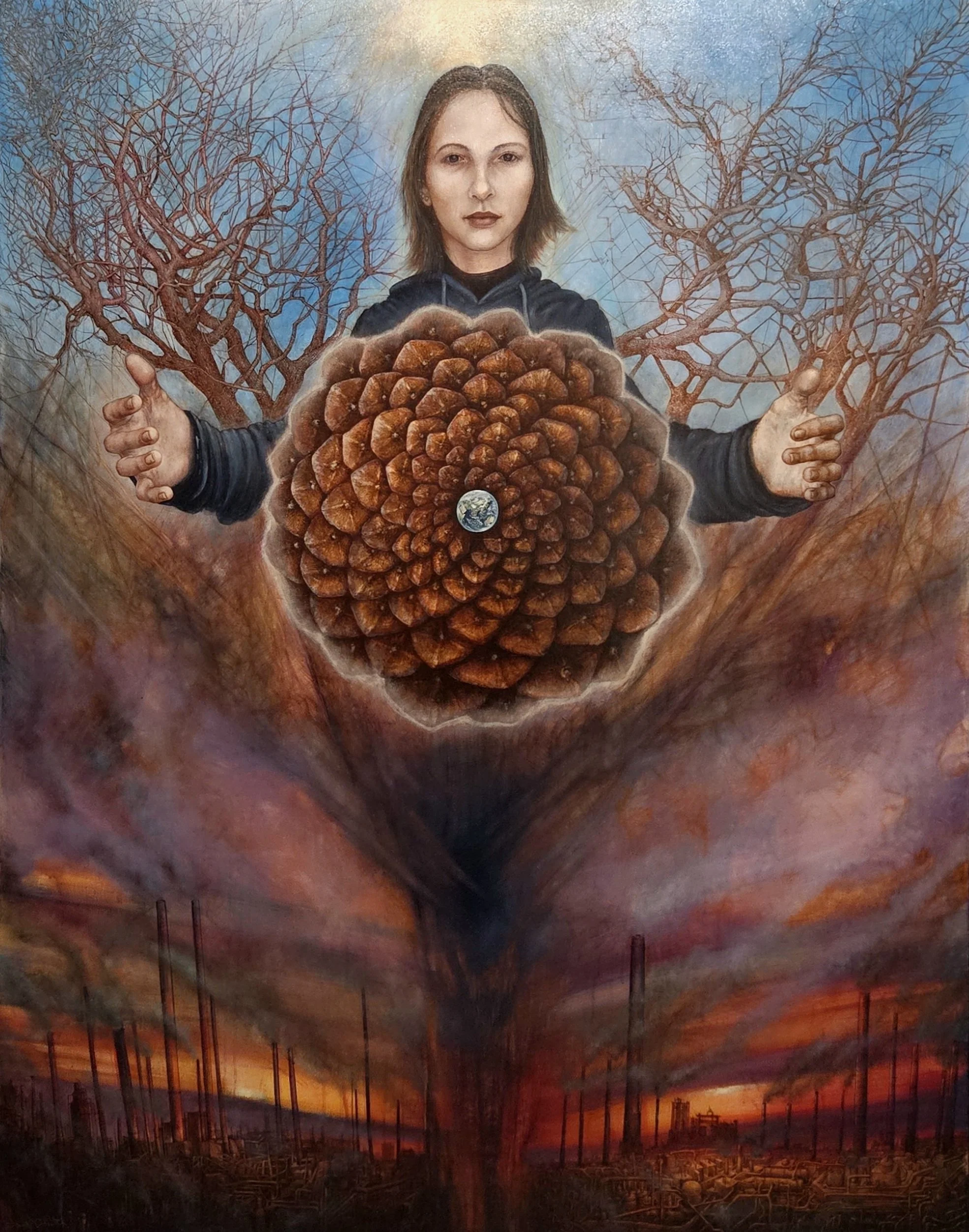 Héritage, 2024. Huile sur toile, 146 x 114 cm.