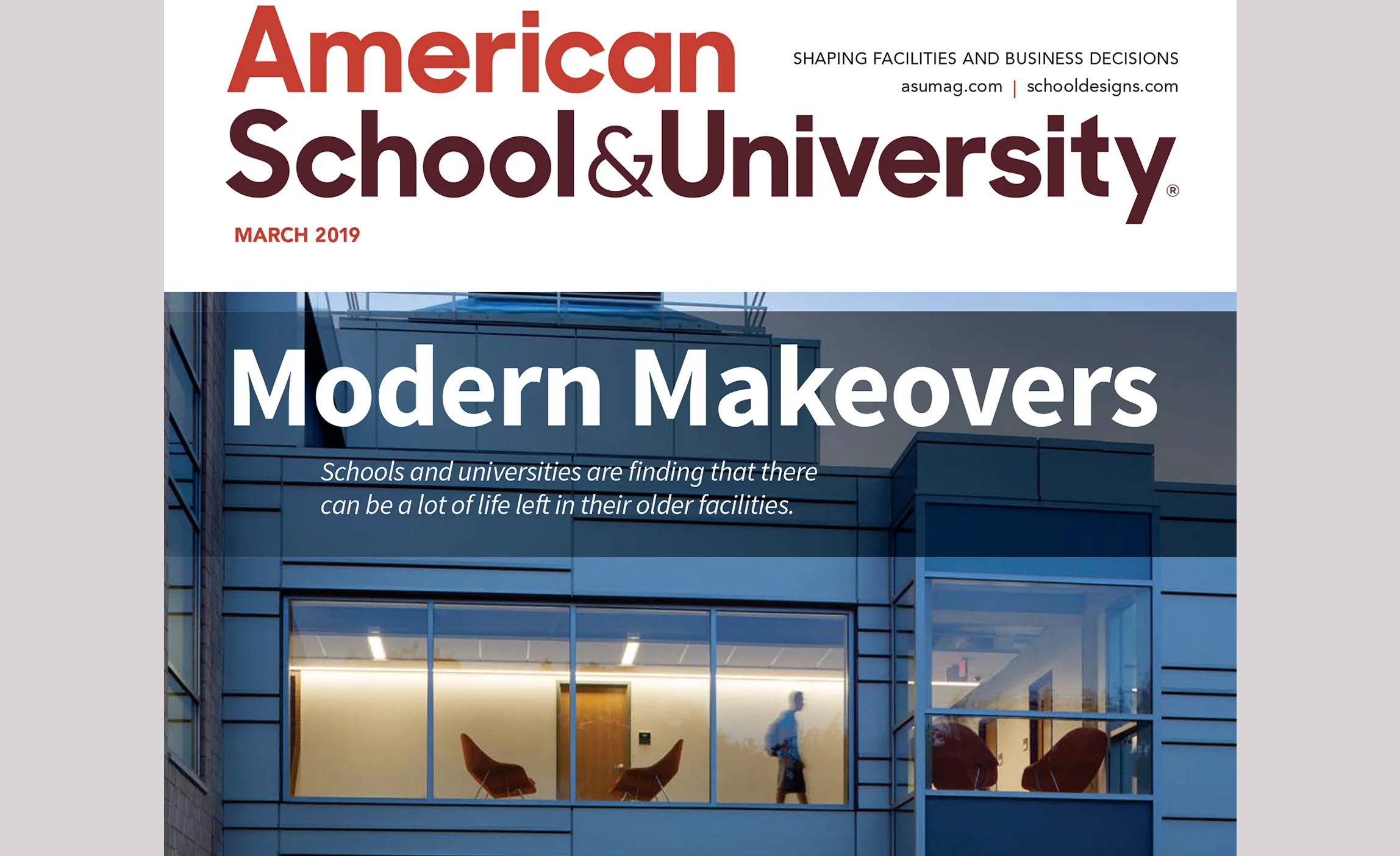 Science IV Appears on Cover and Featured Article for American School &amp; University's "Modern Makeovers" March Issue