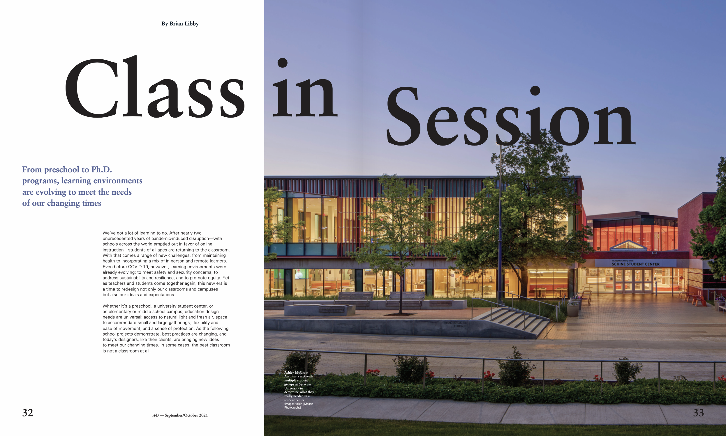 Susanne Angarano Spotlights Syracuse University Schine Student Center in i+D Magazine Feature