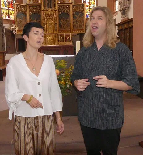 Nina Pearson and Jeffrey Palmer in St Michael’s Church, Lohr am Main