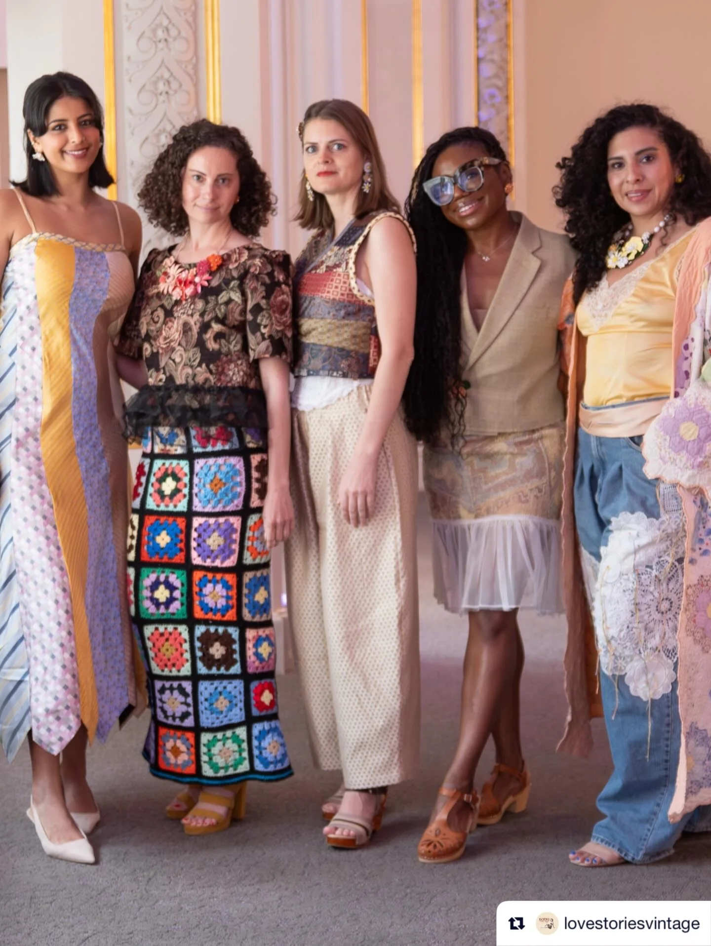 Repost from @lovestoriesvintage
&bull;
Here&rsquo;s a closer look at our runway collection from last night&rsquo;s NMWA Nights Refashion Show event.

1 - The star of the night! A maxi dress made entirely from silk ties. This piece was a challenge to 