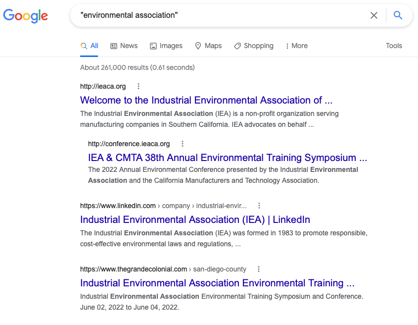 "Environmental Association"