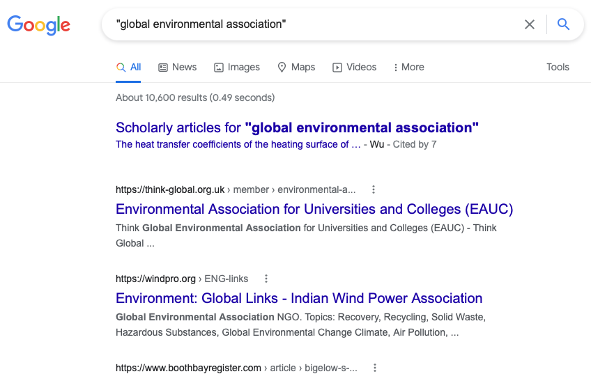 "Global Environmental Association"