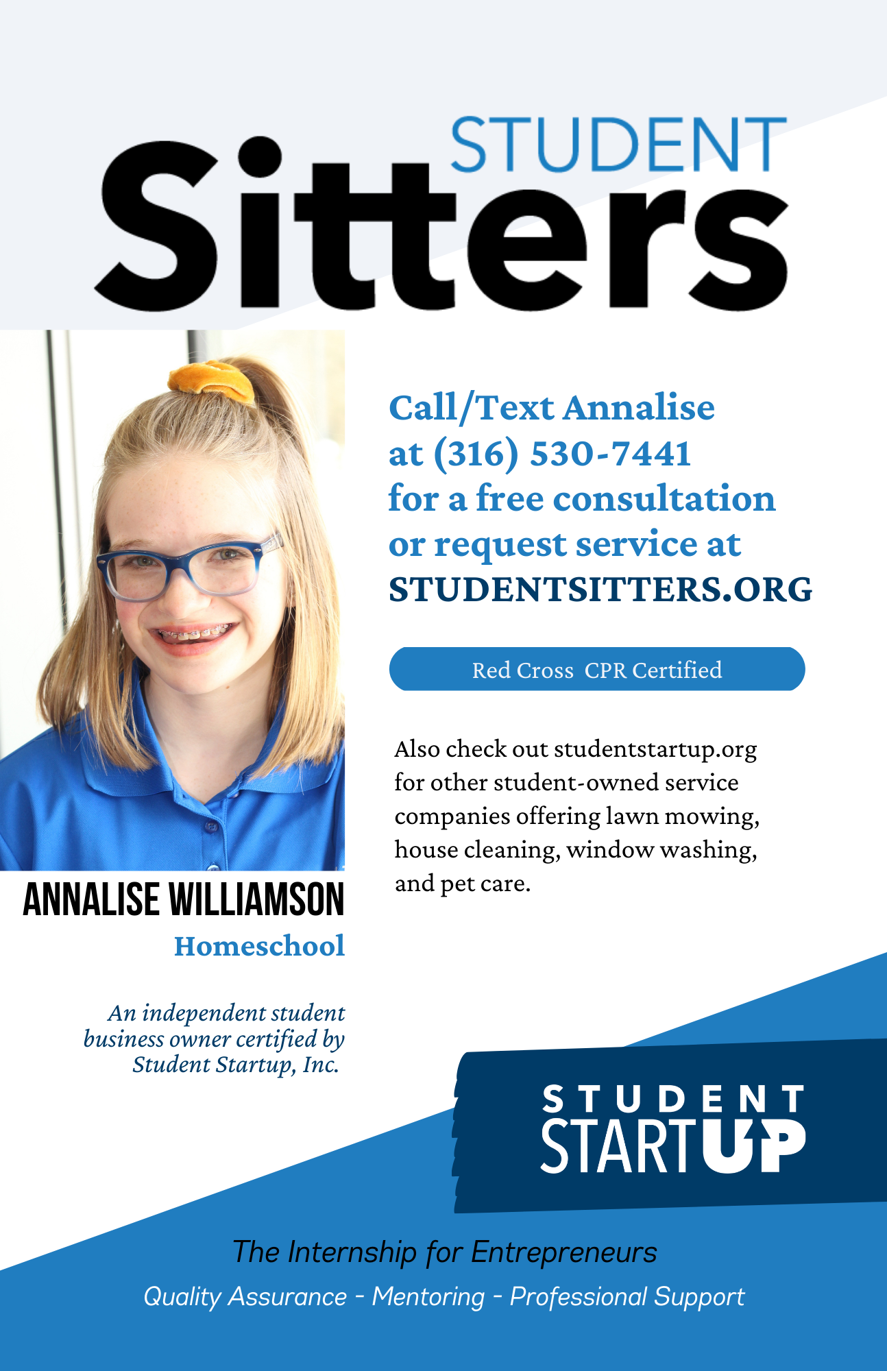 Annalise Williamson Student Sitters Flyer with SSI Number.png
