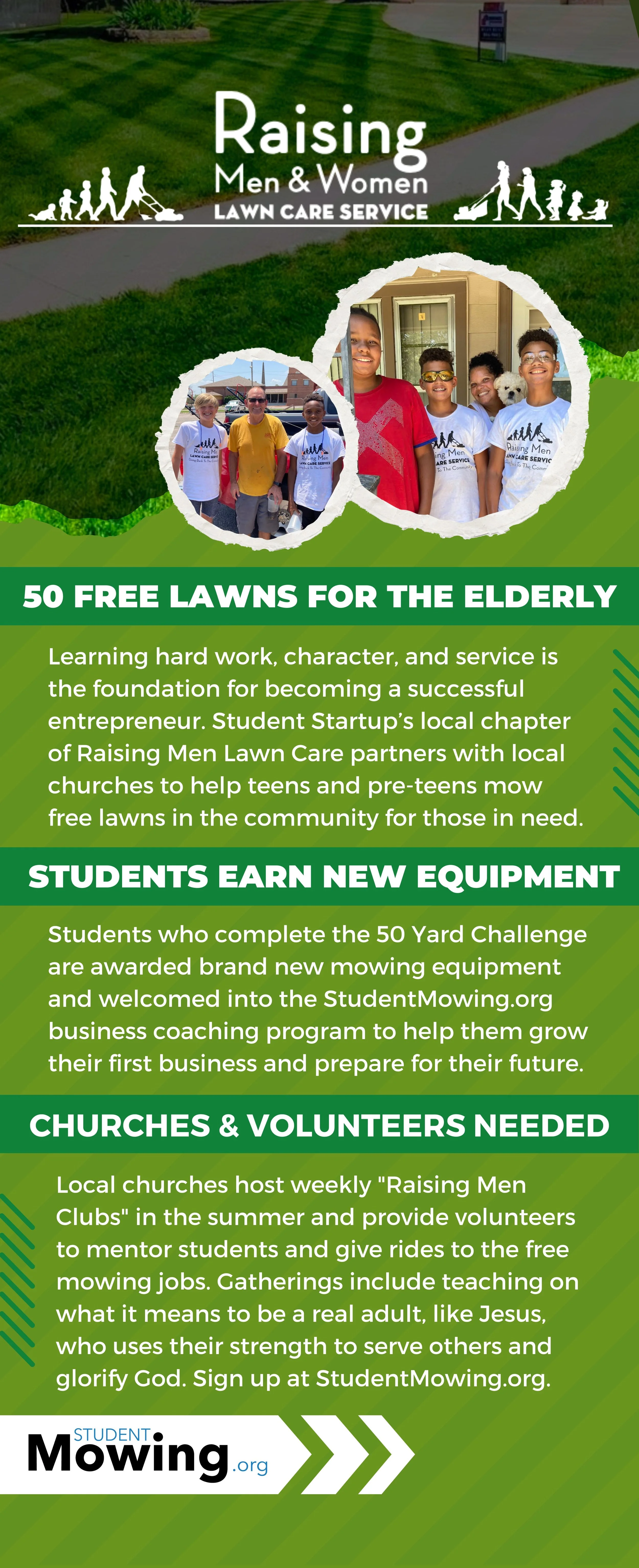 Free Mowing for the Elderly — Student Startup