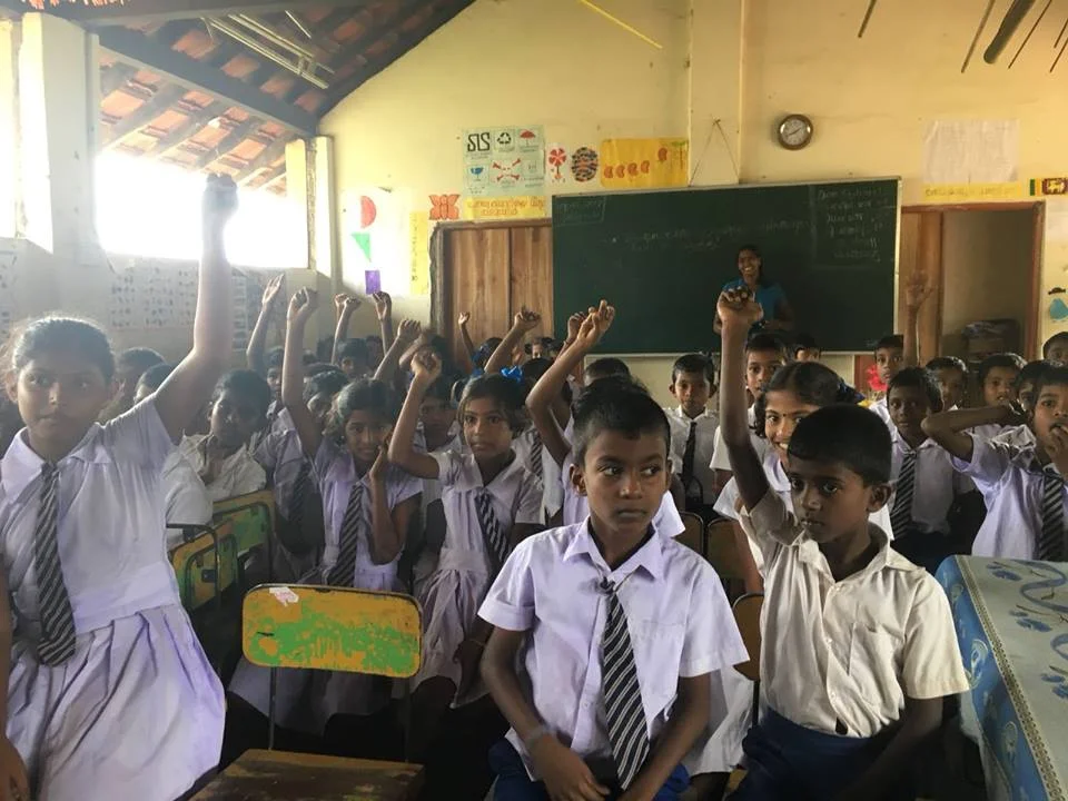 The lovely kids in our new Sunshine School project n the north of Sri Lanka.
