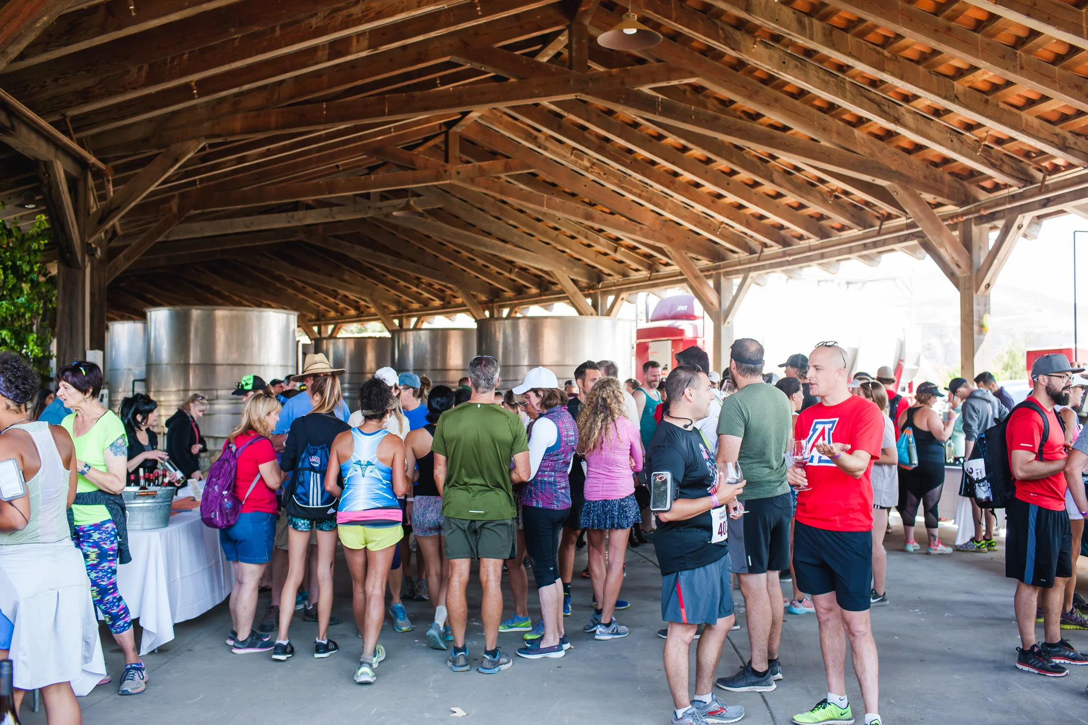 Enjoying the Finish Line Festival of wine tasting, food, music and fun!