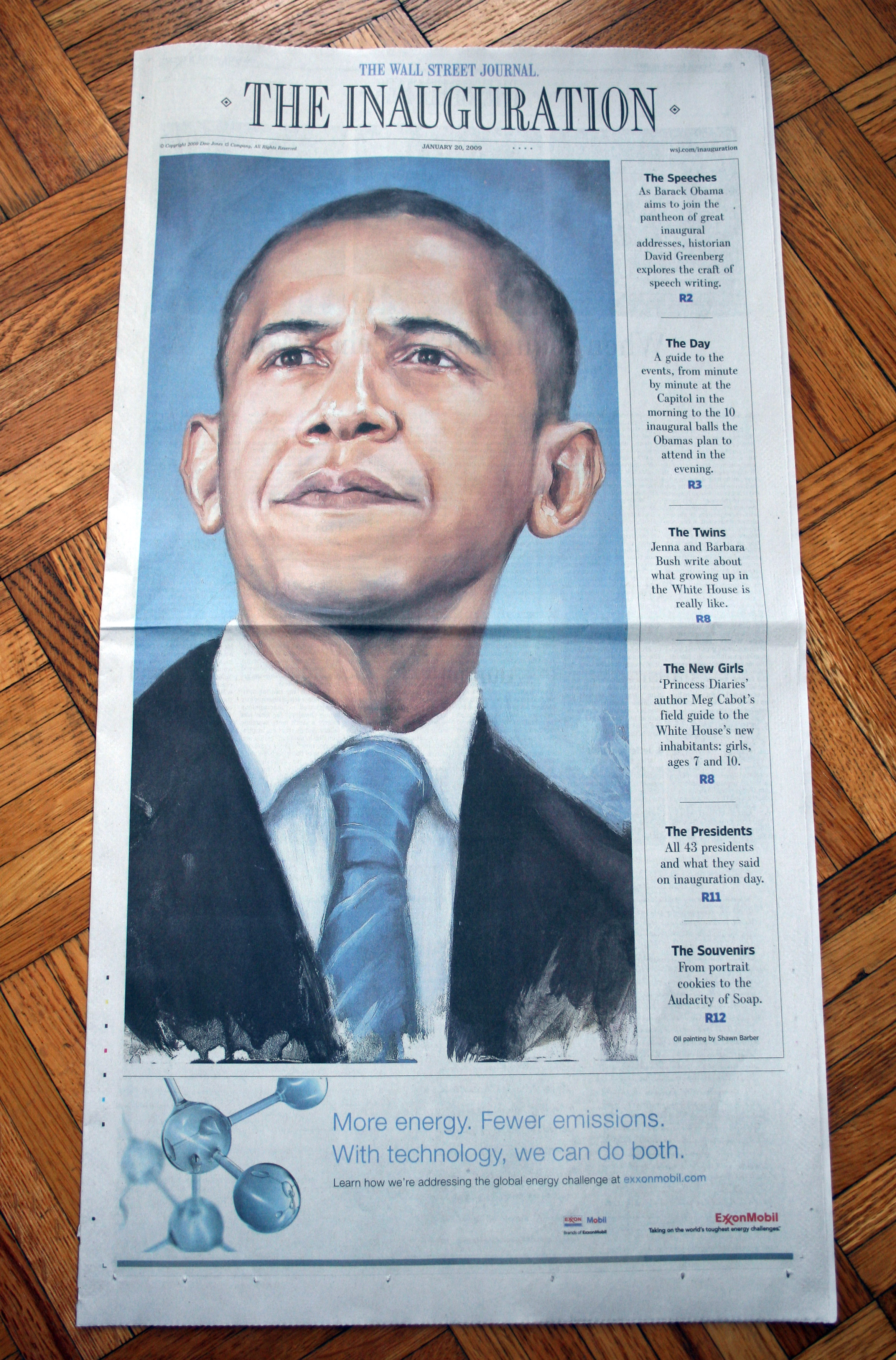 'Portrait of Barack Obama' for Wall Street Journal's Inauguration Issue, 2009