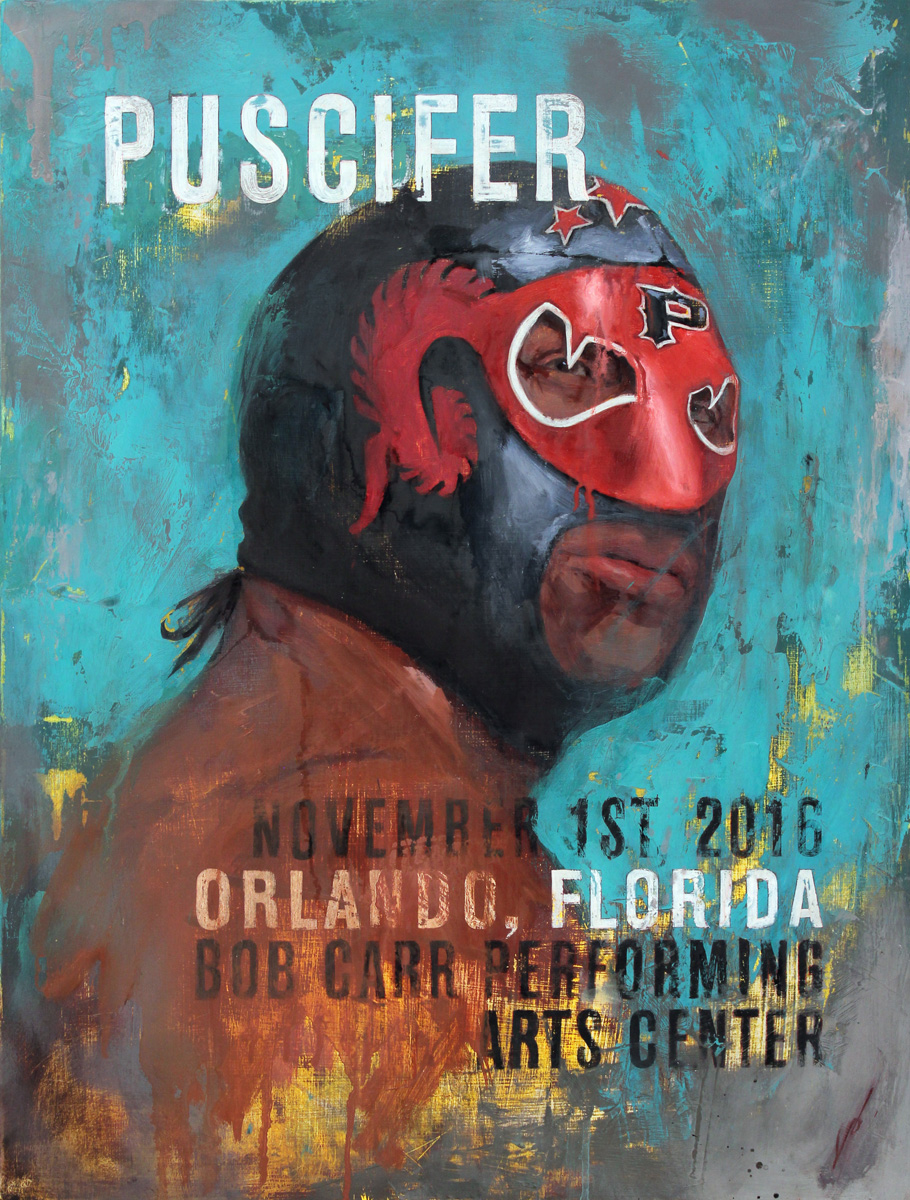 Concert poster for the band, Puscifer, 2016