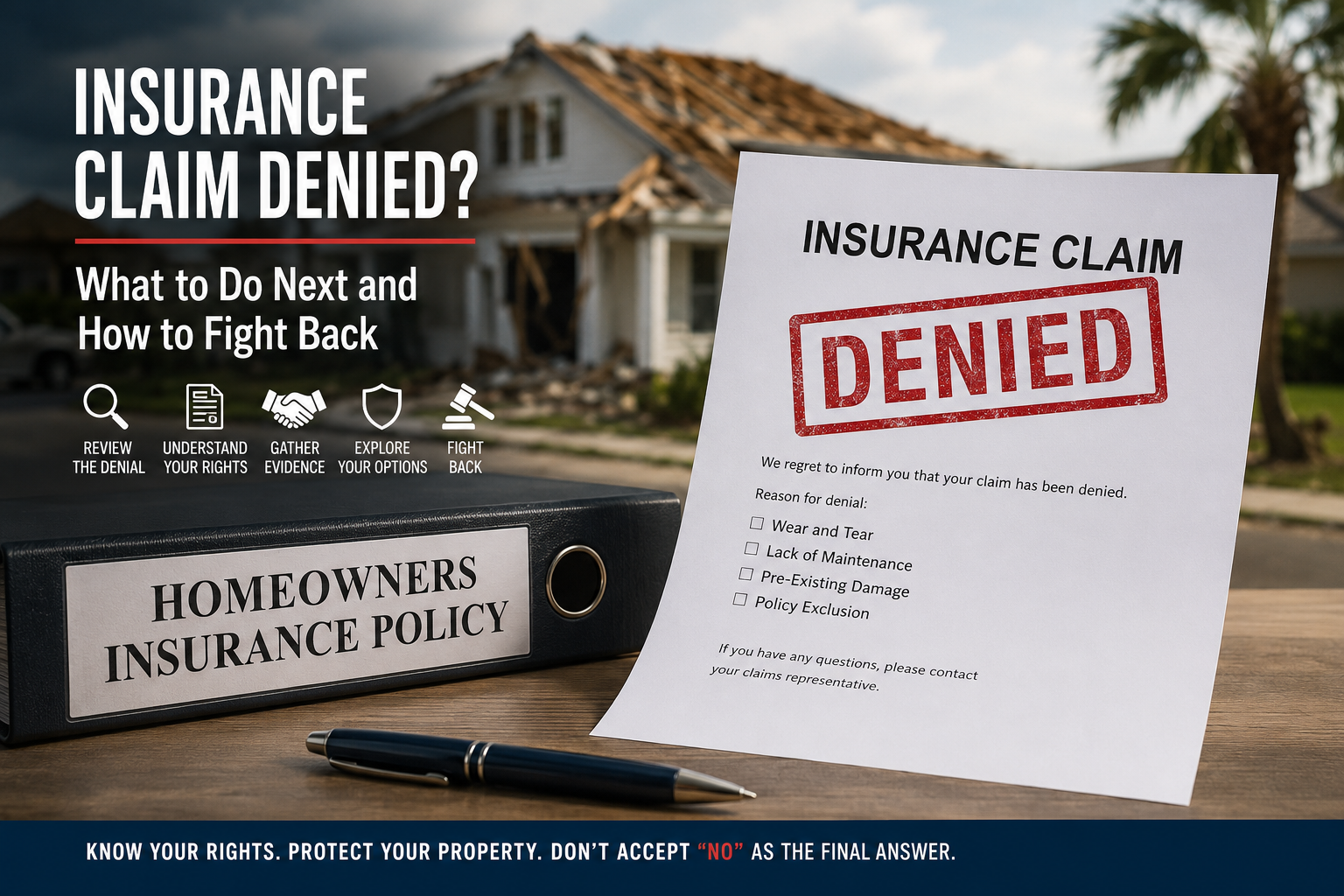 Insurance Claim Denied? What to Do Next and How to Fight Back Against an Unfair Denial