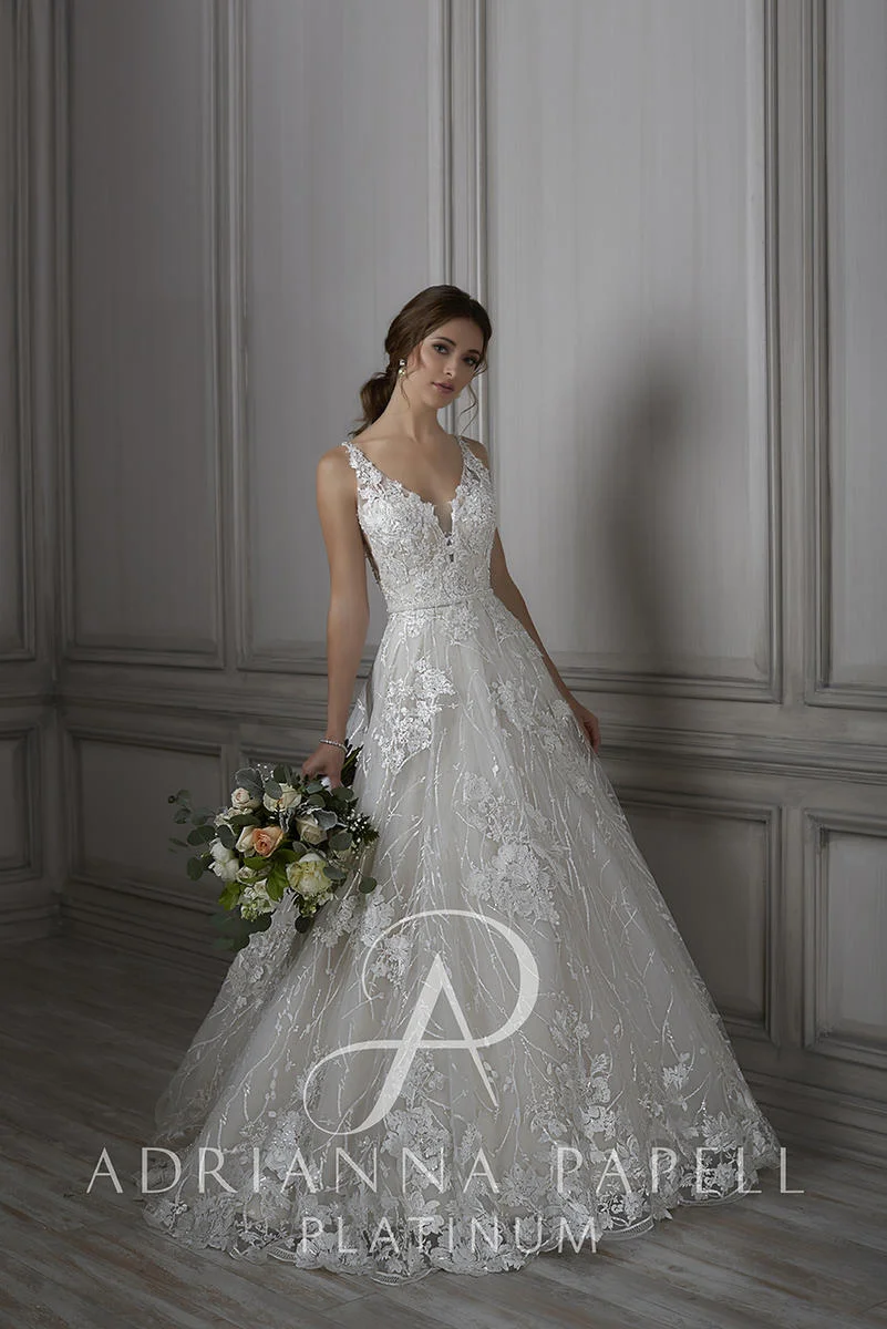 adrianna papell wedding dresses Platinum 31228 The skirt has soft Adrianna Papell Platinum Dresses: Bridal