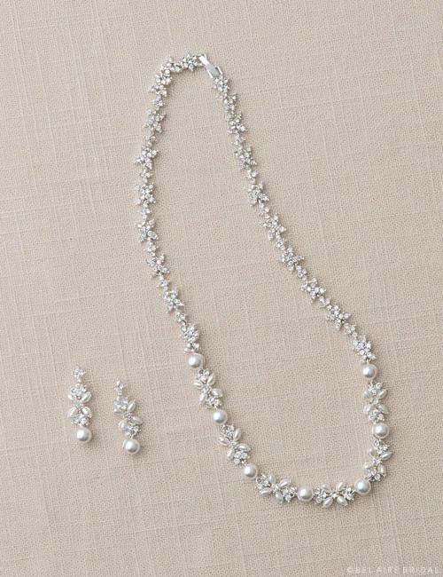 Rhinestone & Pearl set by Bel Aire