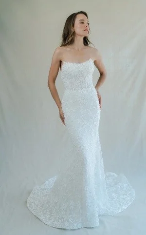 wedding dress lace with straps Spaghetti Straps Lace A-line Simple Wedding Dresses Online, WDY0233 –  mybestbridal