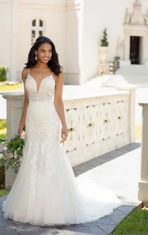 chinese dress ladies Puff Long Sleeve Illusion A Line Lace Classic Wedding Dress Inexpensive 42