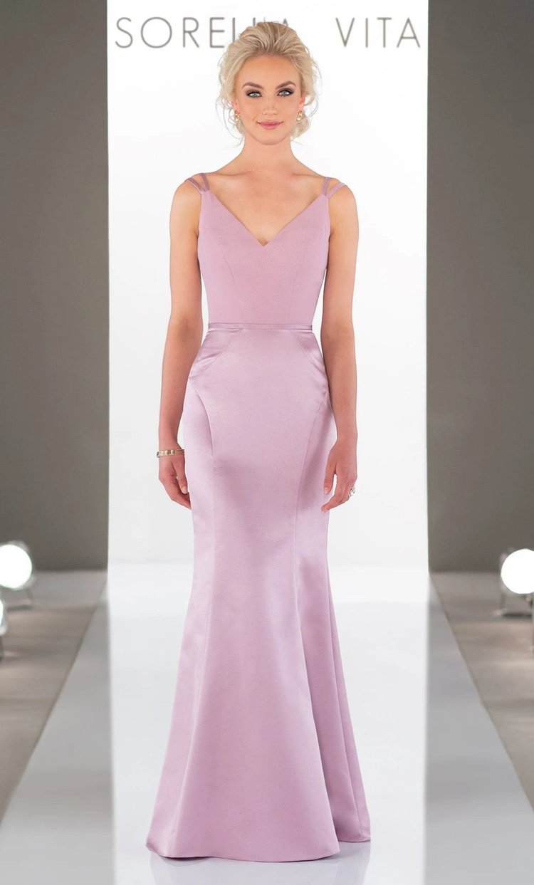bridesmaid dress sale Elegant One Shoulder Mermaid Side Slit Soft Satin Bridesmaid Dresses For  Sale main image 1