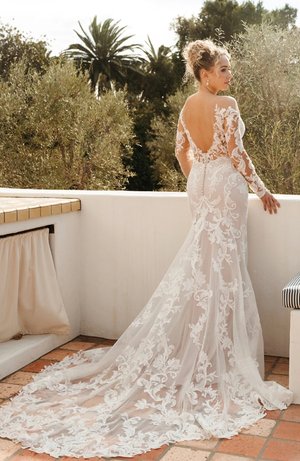 long black dress with lace sleeves Black Sweetheart Long Sleeves Lace Backless Wedding Dresses WD673 US18 / As Picture